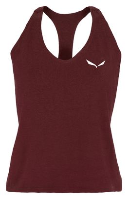Débardeur Femme Salewa Lavaredo Hemp Rouge