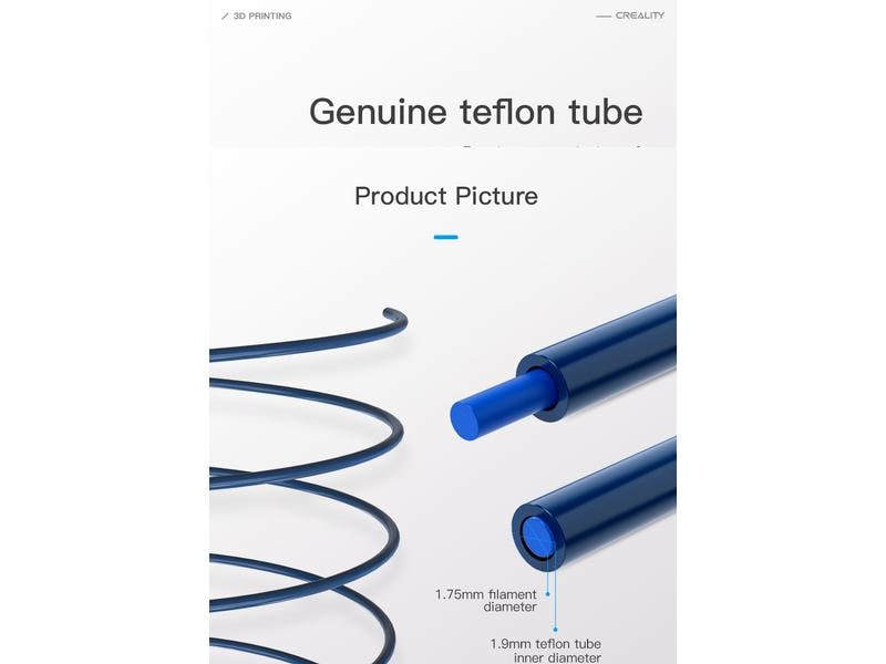 Creality Teflonschlauch Capricorn Kit 2 m Capricorn Teflon Tube Set