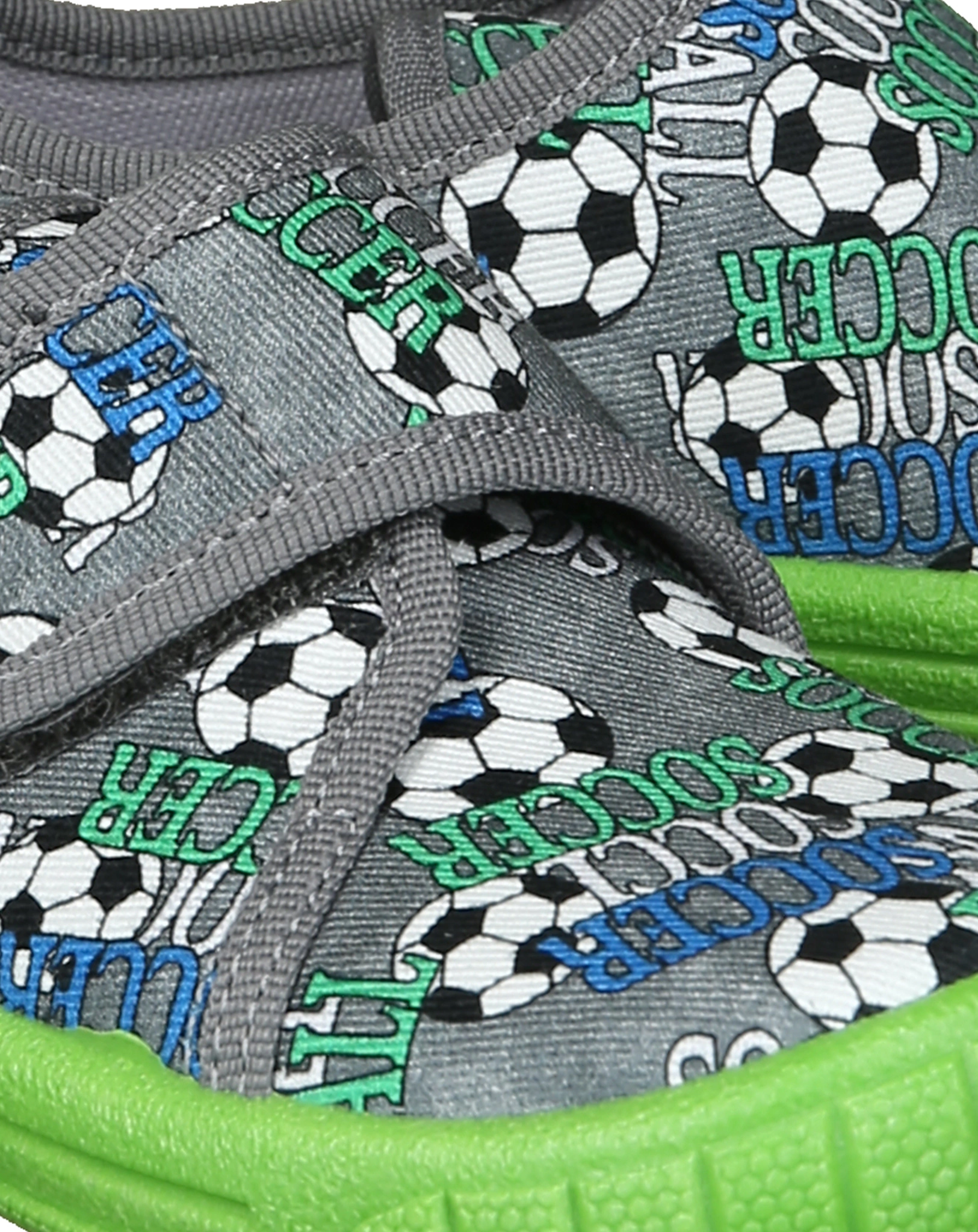Klett-Hausschuhe BILL SOCCER in lime green/grey