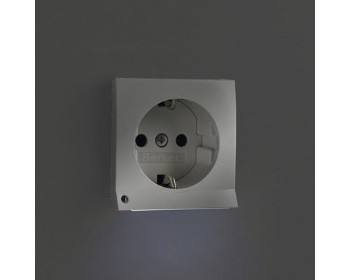 Berker 41098989 Stopcontact met LED-oriëntatieverlichting S1 polarwit glanzend