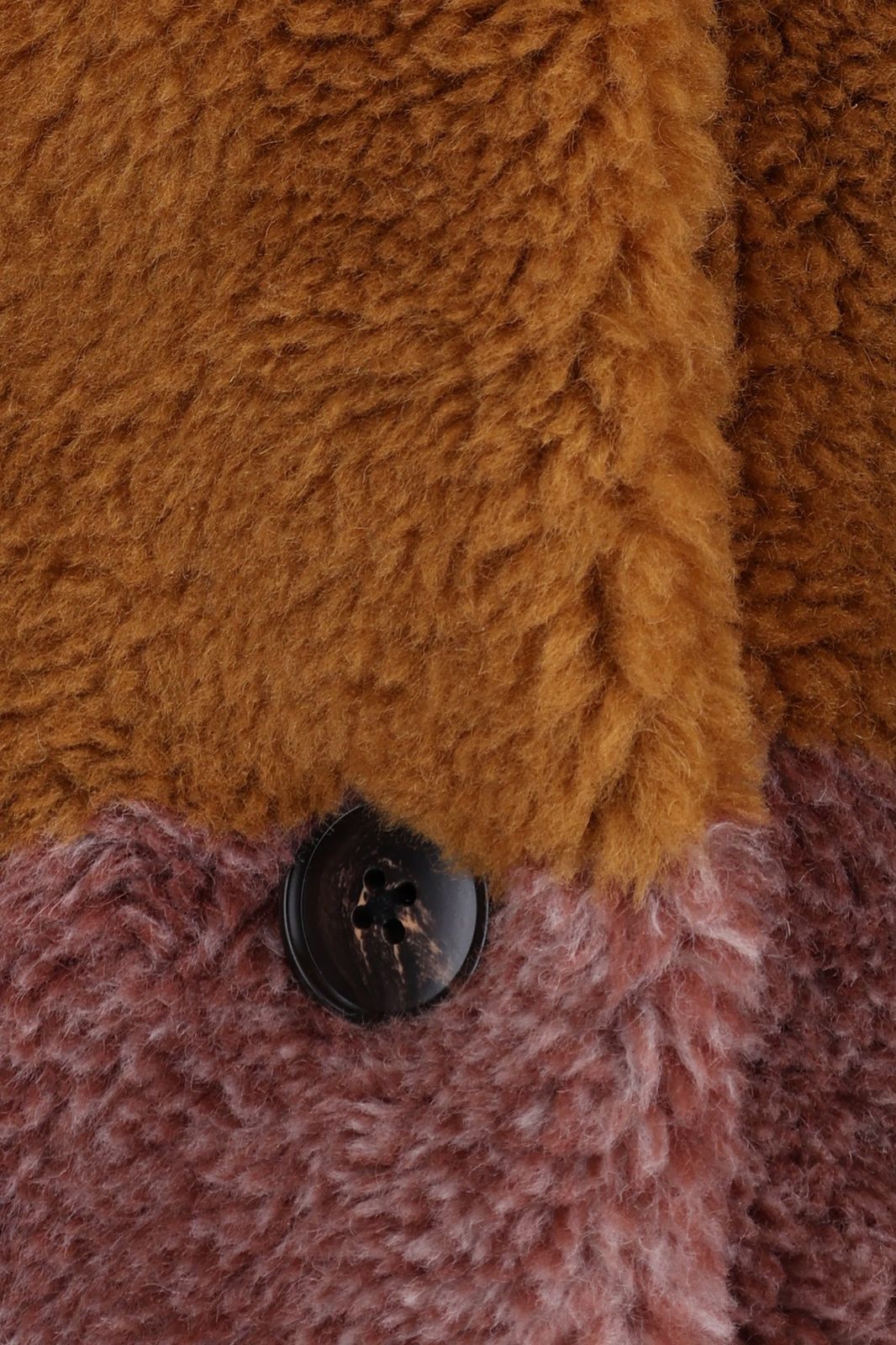 Bruine geruite faux fur jas