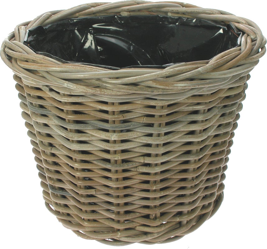 Van der Leeden mand D 29 H 20 cm antiek grijs