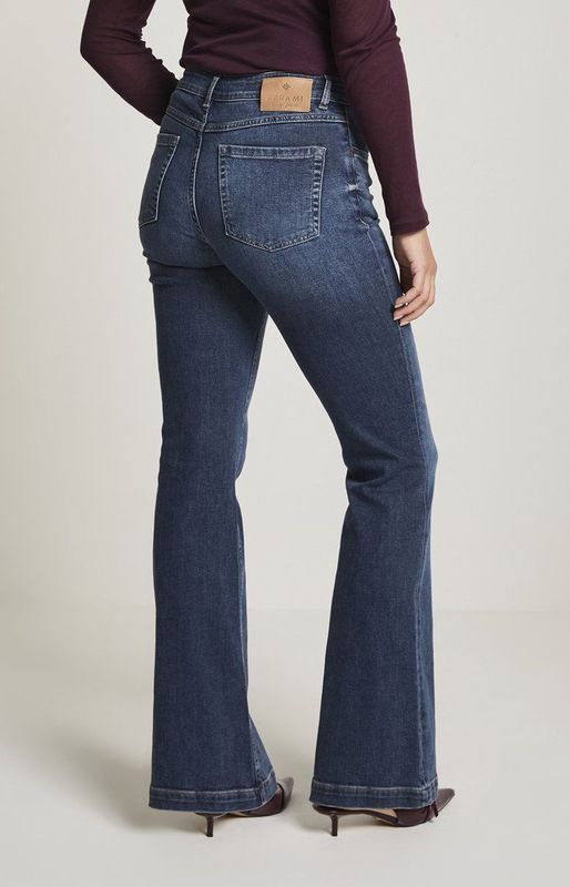 Para Mi - Daily Denims - Jade Jeans - Used Stone - High Waist Flare Bootcut