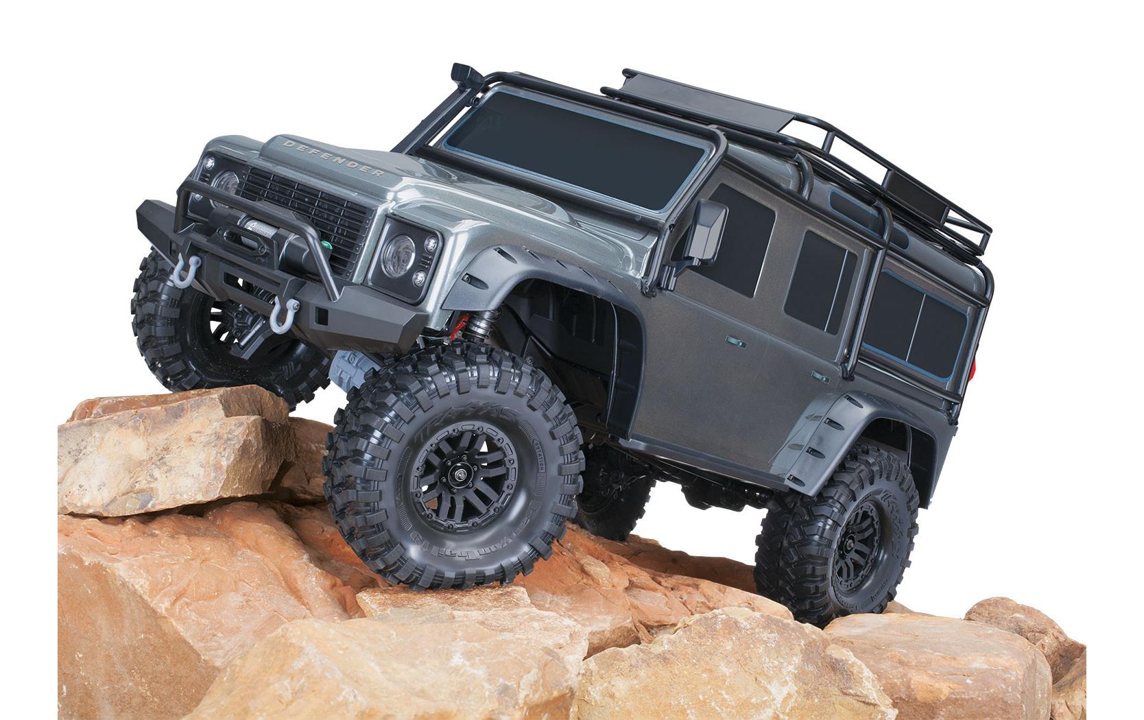 Scale Crawler Land Rover Defender D110, Silber ARTR, 1:10<br>Off-Road Model im Massstab 1:10