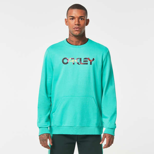 Sweatshirt OAKLEY FLORAL SPLASH B1B CREW MINT GREEN