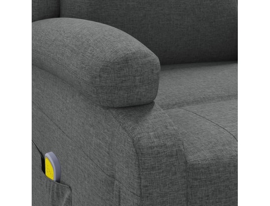 VIDAXL - Fauteuil Relaxation Fauteuil de massage - gris foncé - tissu - 70x141x81cm