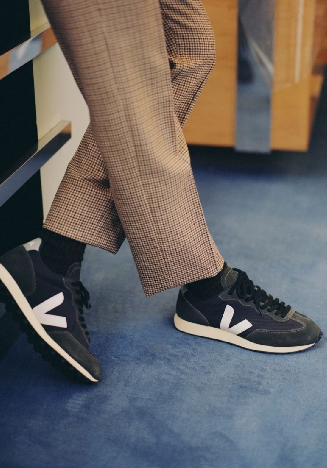 Veja Sneaker Rio Branco Alveomesh Black White Oxford Grey