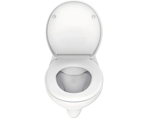 form&style Obira wandclosetset, diepspoel, open rand, glanzend wit met toiletzitting
