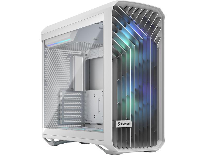 Fractal Design PC-Gehäuse Torrent RGB TG Weiss Eleganter, kompakter Big-Tower mit Sichtfenster und RGB-Beleuchtung