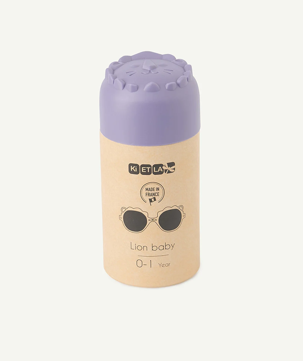 KIETLAlunettes de soleil bébé fille lion violettes