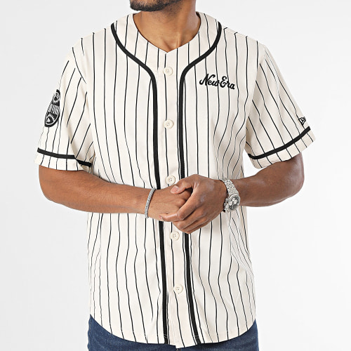 Tee Shirt Baseball A Rayures Pinstripe Jersey 60416415 Beige