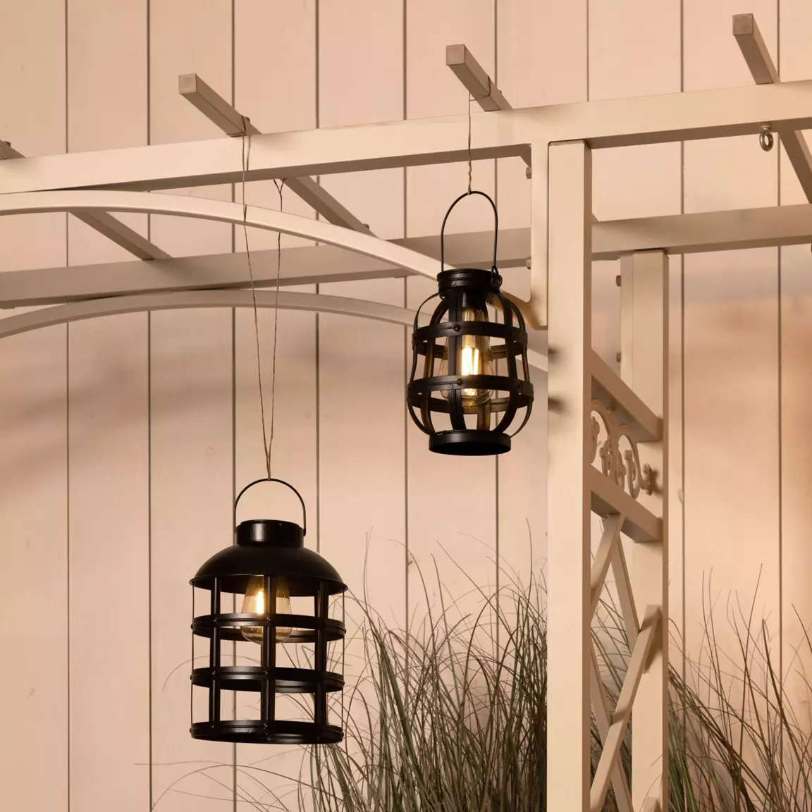 Lanterne solaire métal LED (H18,5 cm) Julia Noir