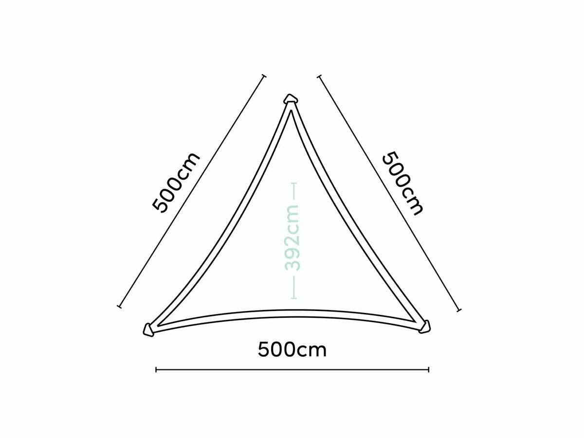 Platinum dreamsail 5m driehoek schaduwdoek - Ecru