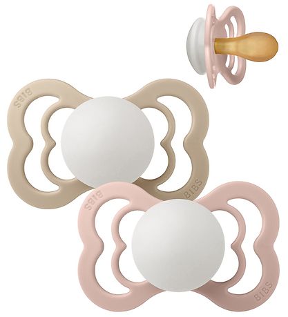 BIBS Supreme+ Leuchtende Schnuller - Gr. 2 - 2er-Pack - Symmetri