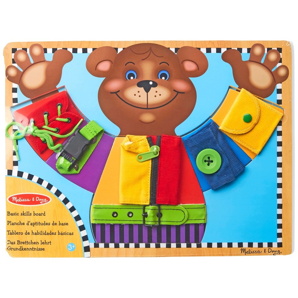 Melissa & Doug Holzpuzzlebrett „Grundfertigkeiten“
