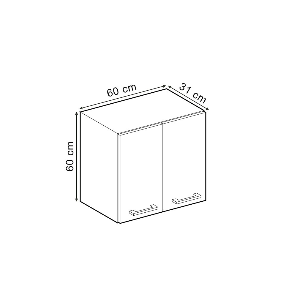 Vicco Hängeschrank Küchenschrank R-Line Solid Weiß Blau Grau 60 cm modern