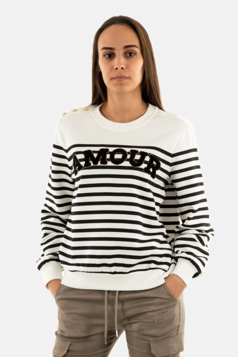 Sweat only allie cloud dancer black + print amour