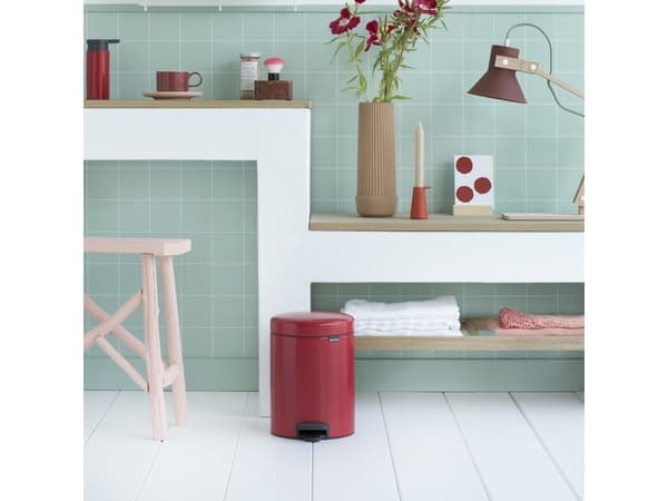Brabantia pedalbøtte newIcon Round Red