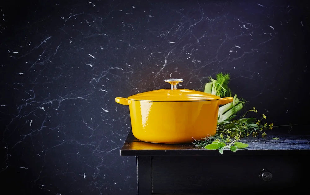 BK Bourgogne Braadpan Gietijzer - Sunny Yellow