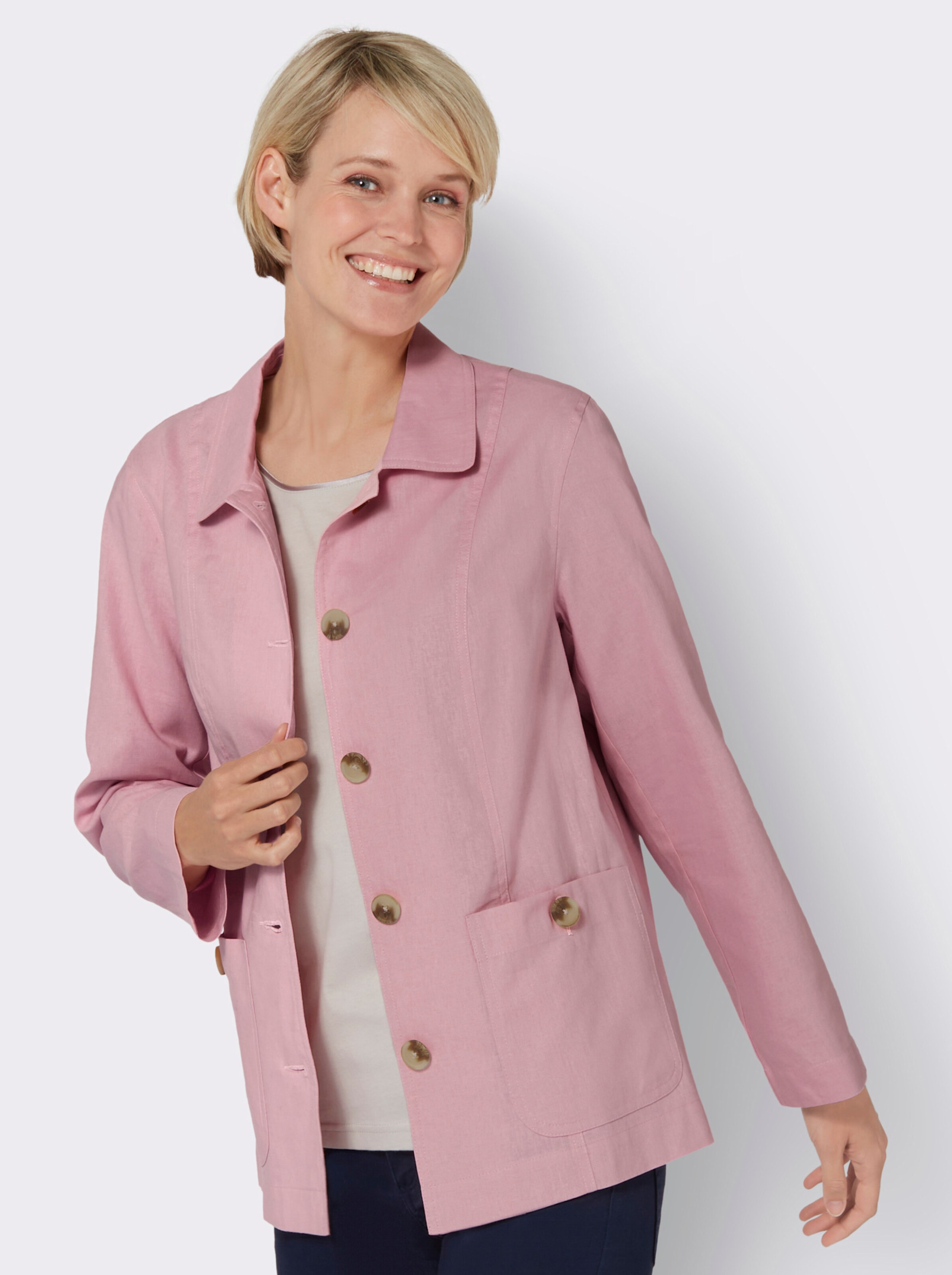 Jacke aus Baumwolle und Leinen