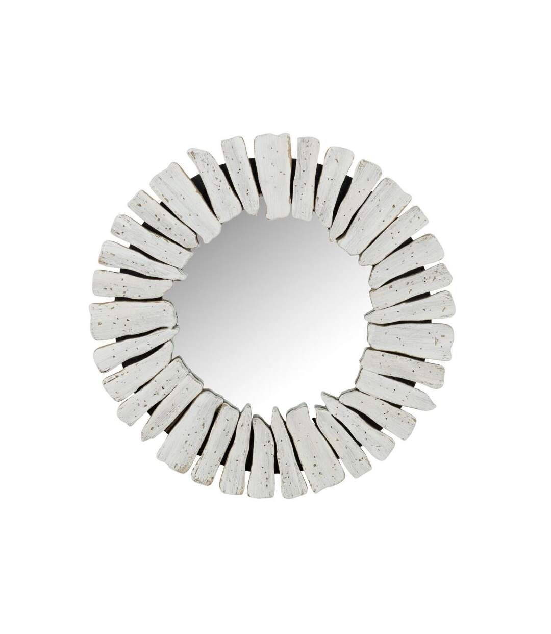 Paris Prix - Miroir Mural En Bois vacay 46cm Blanc