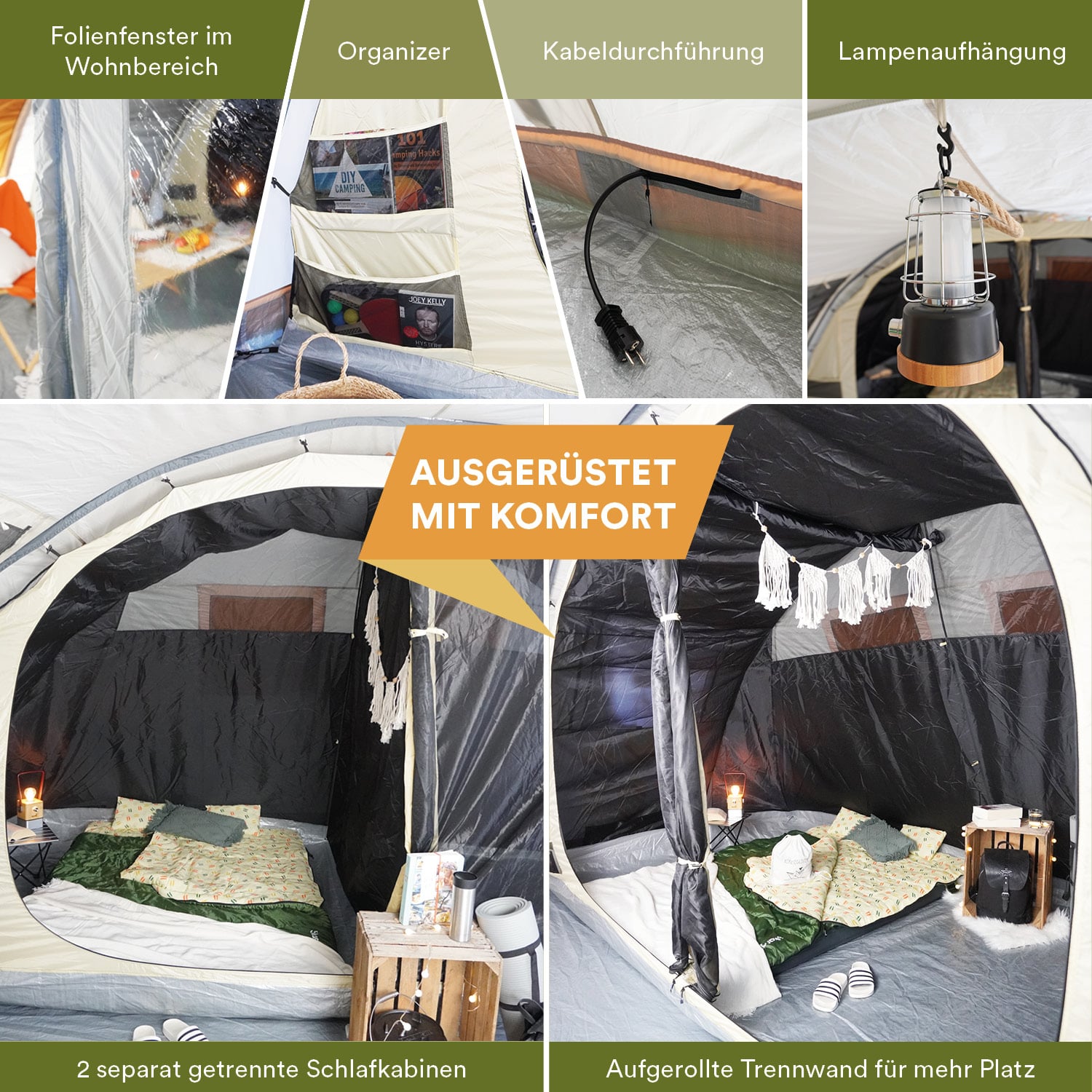 Skandika Gotland 6 Boho tunneltent