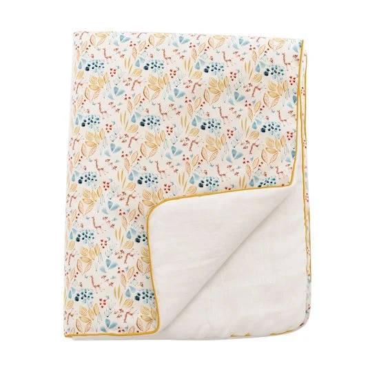Sous mon baobab plaid   motif floral        de               Moulin Roty
