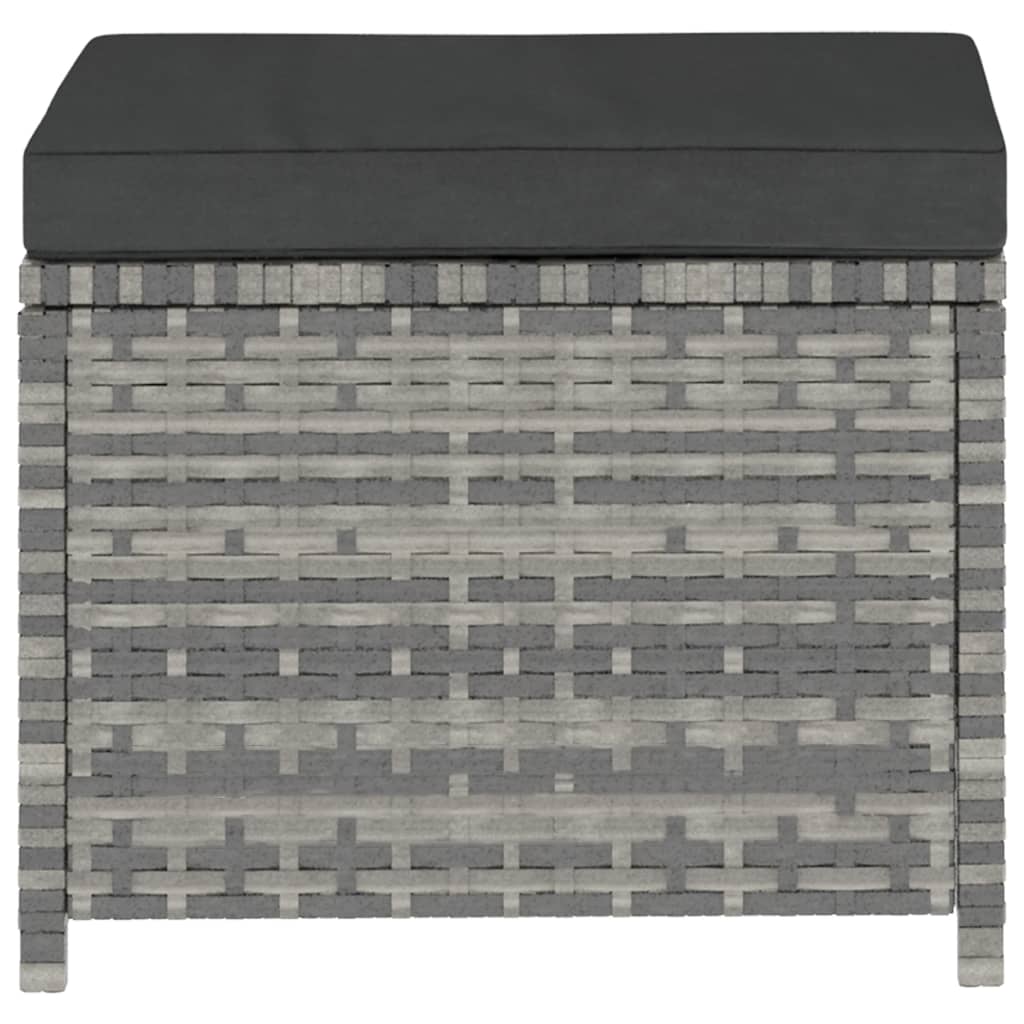 Salon de jardin meuble d'extérieur ensemble de mobilier 5 pièces avec coussins résine tressée gris
