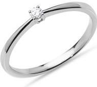 Verlovingsring 14 karaat witgoud 1 x Diamant 0,05 ct