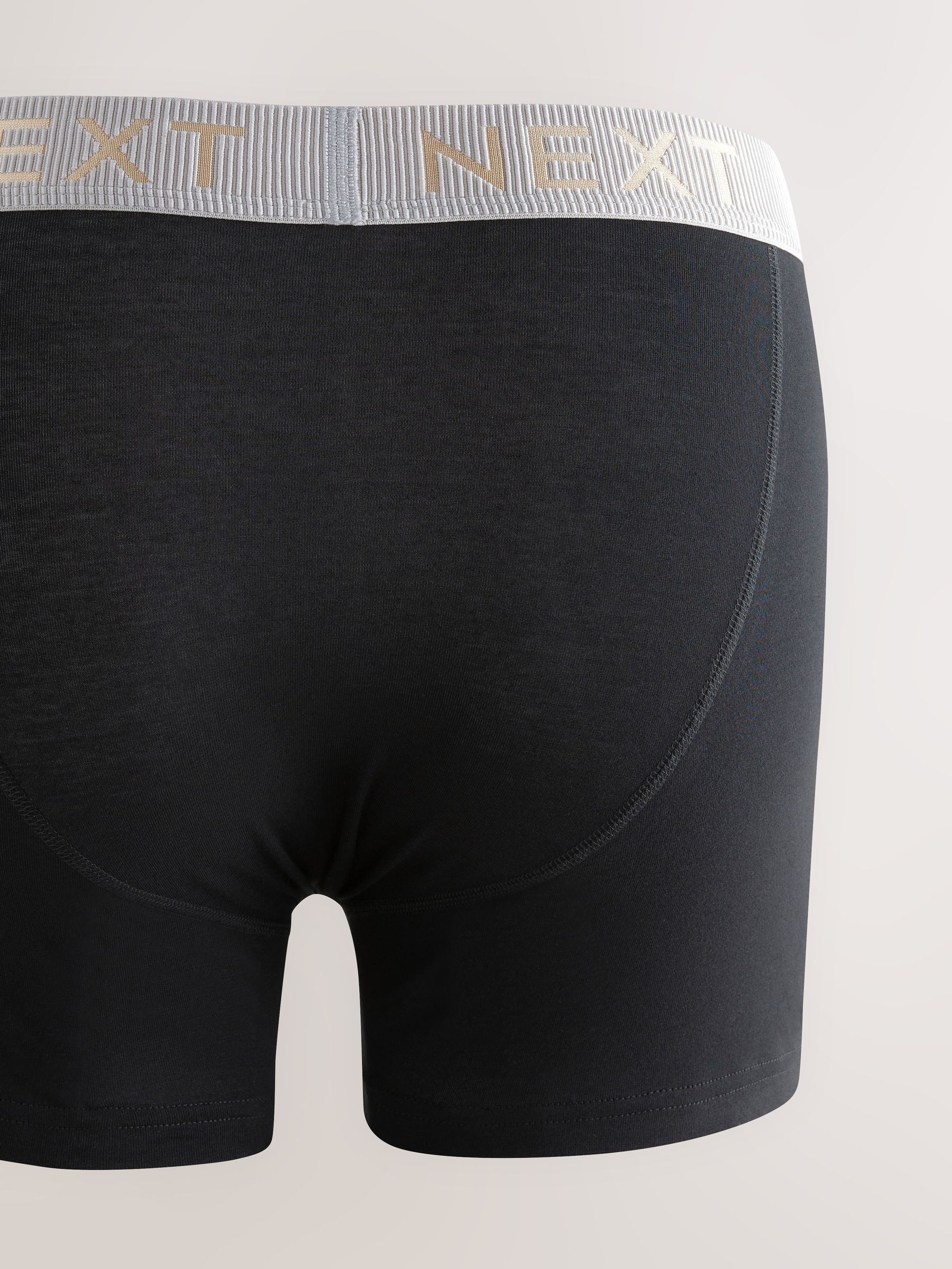 Zwarte tailleband met pastelkleurige textuur - Katoenrijke trunk boxershorts verpakking van 10