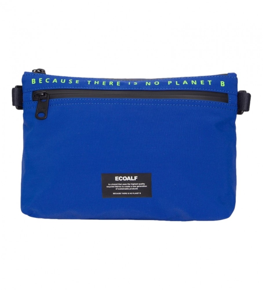 Bolsa de ombro azul com zíper duplo ECOALF Lupita Because