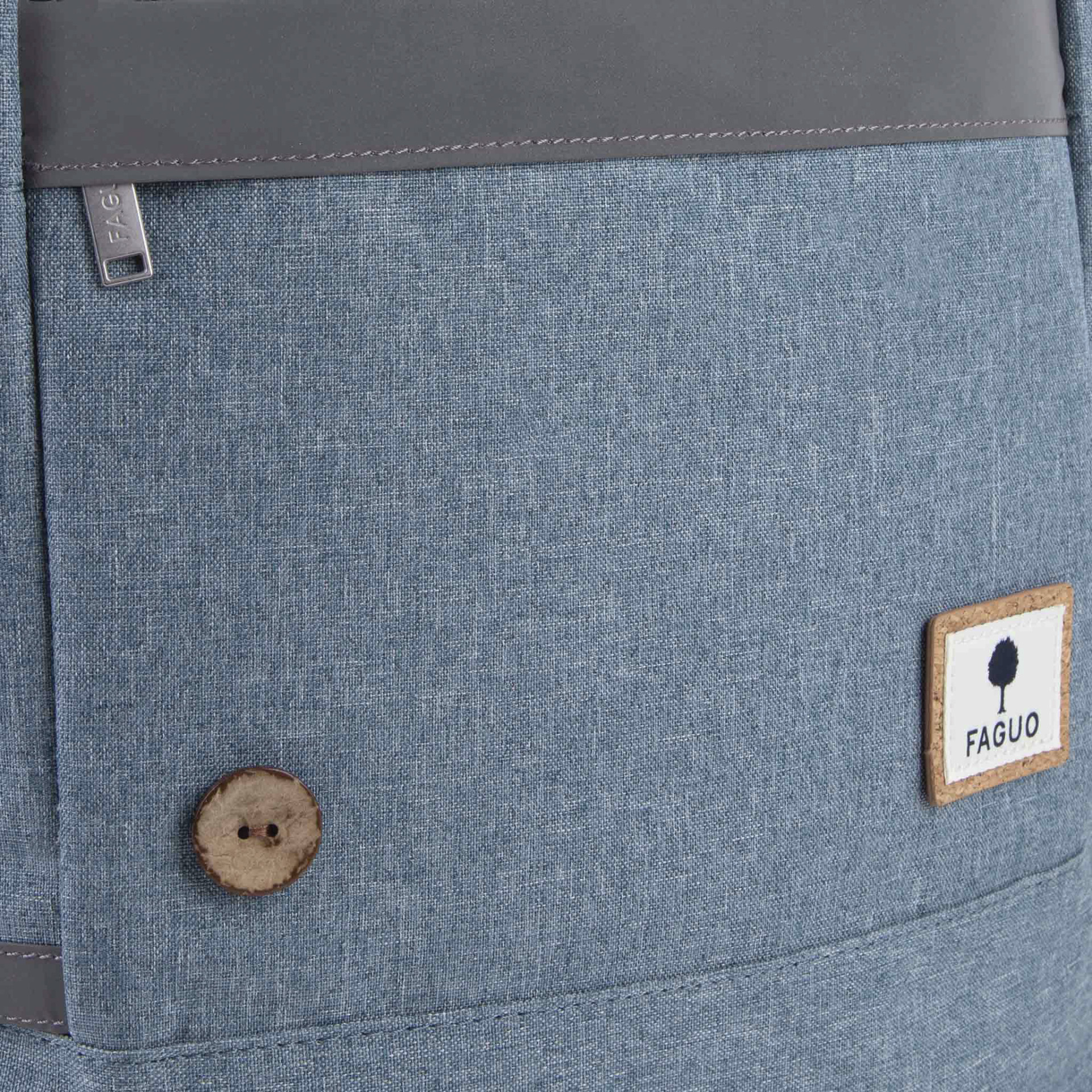 Sac à dos bleu vegan polyester recyclé - modèle cycling medium