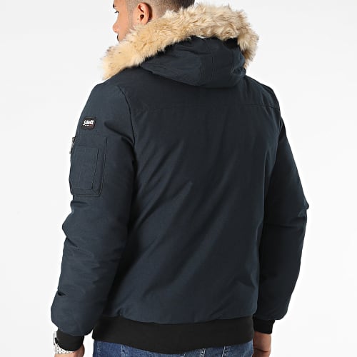 Parka Capuche Fourrure Keyburn Bleu Marine