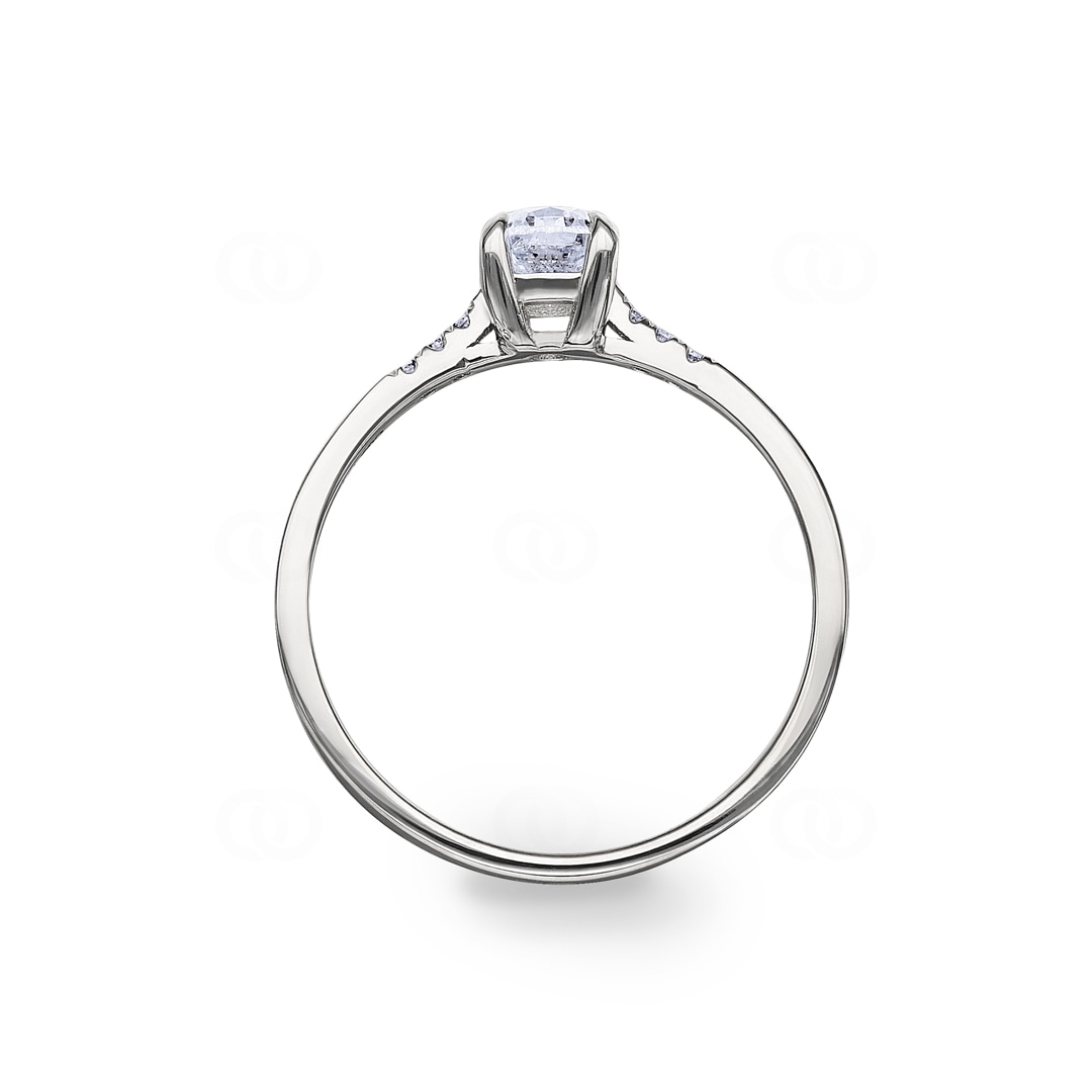 Verlobungsring 750/18 K Weissgold mit Diamanten 0.56 ct H/si