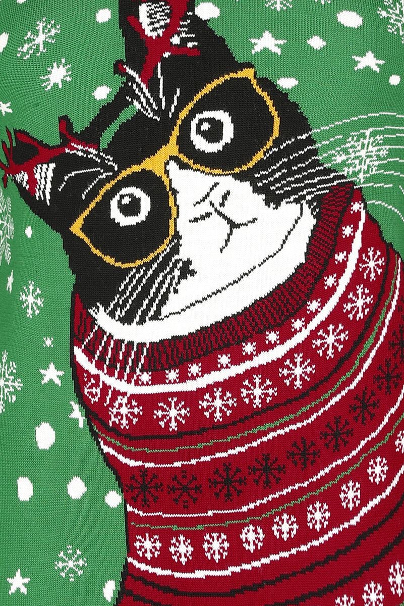 Merry Christmas cat | Pull Moche De Noël Pull de Noël