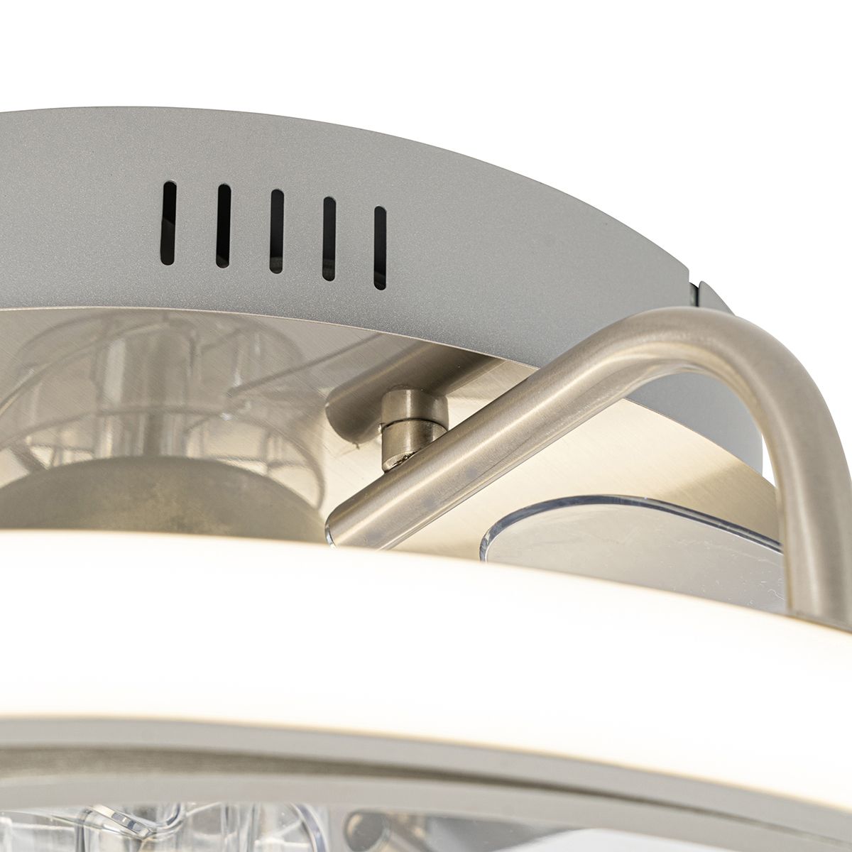 Plafondventilator staal 46.5cm incl. LED met afstandsbediening - Kees