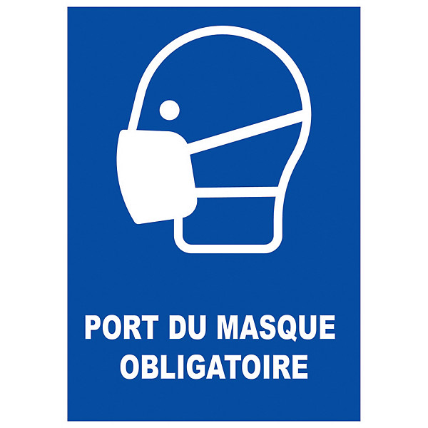 Panneau port du masque obligatoire 21 x 29,7 cm polycarbonate