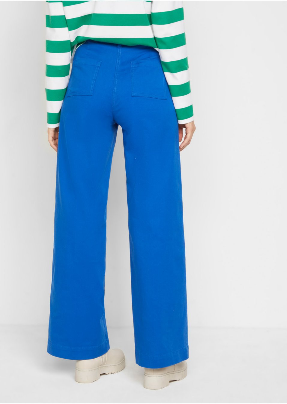 Pantalon twill large en coton
