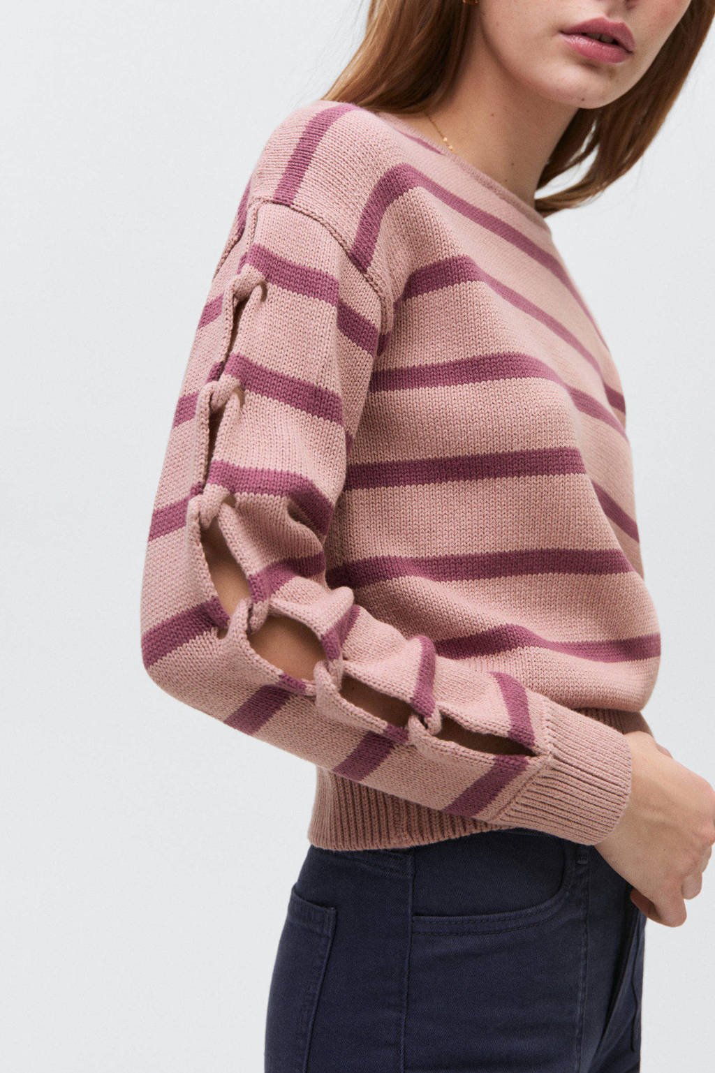 MANGO TEEN trui roze fijn gebreid