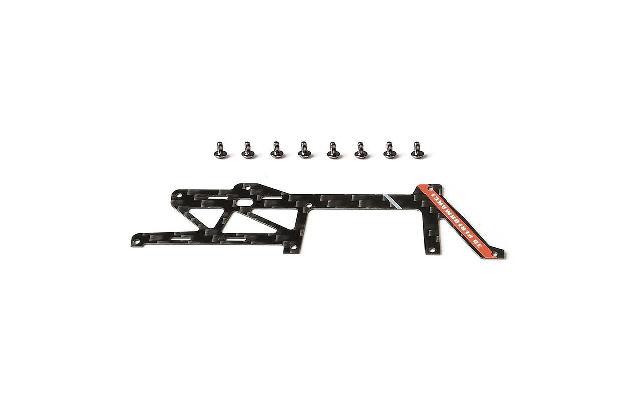 Seitenplatte Links CFK Orange M1 EvoErsatzteil für OMP M1 Evo Heli