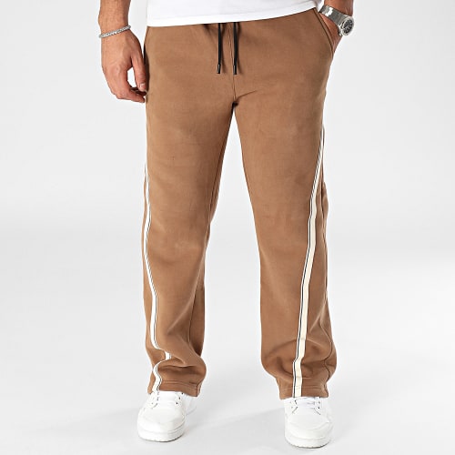 Pantalon Jogging A Bandes Marron