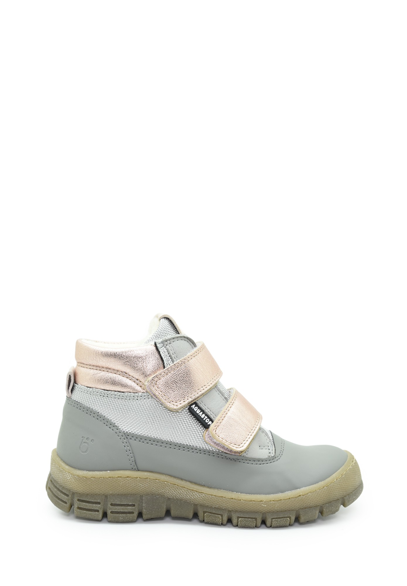 Arosa velcro TEX Wollfutter Kinder Grau Rosa