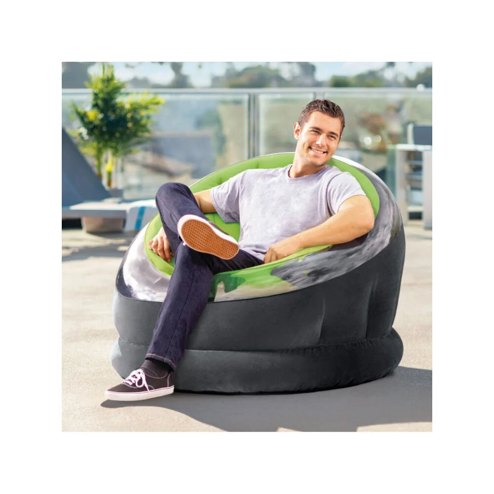 Fauteuil gonflable 1 personne Intex Jazzy vert 112x109xép69cm