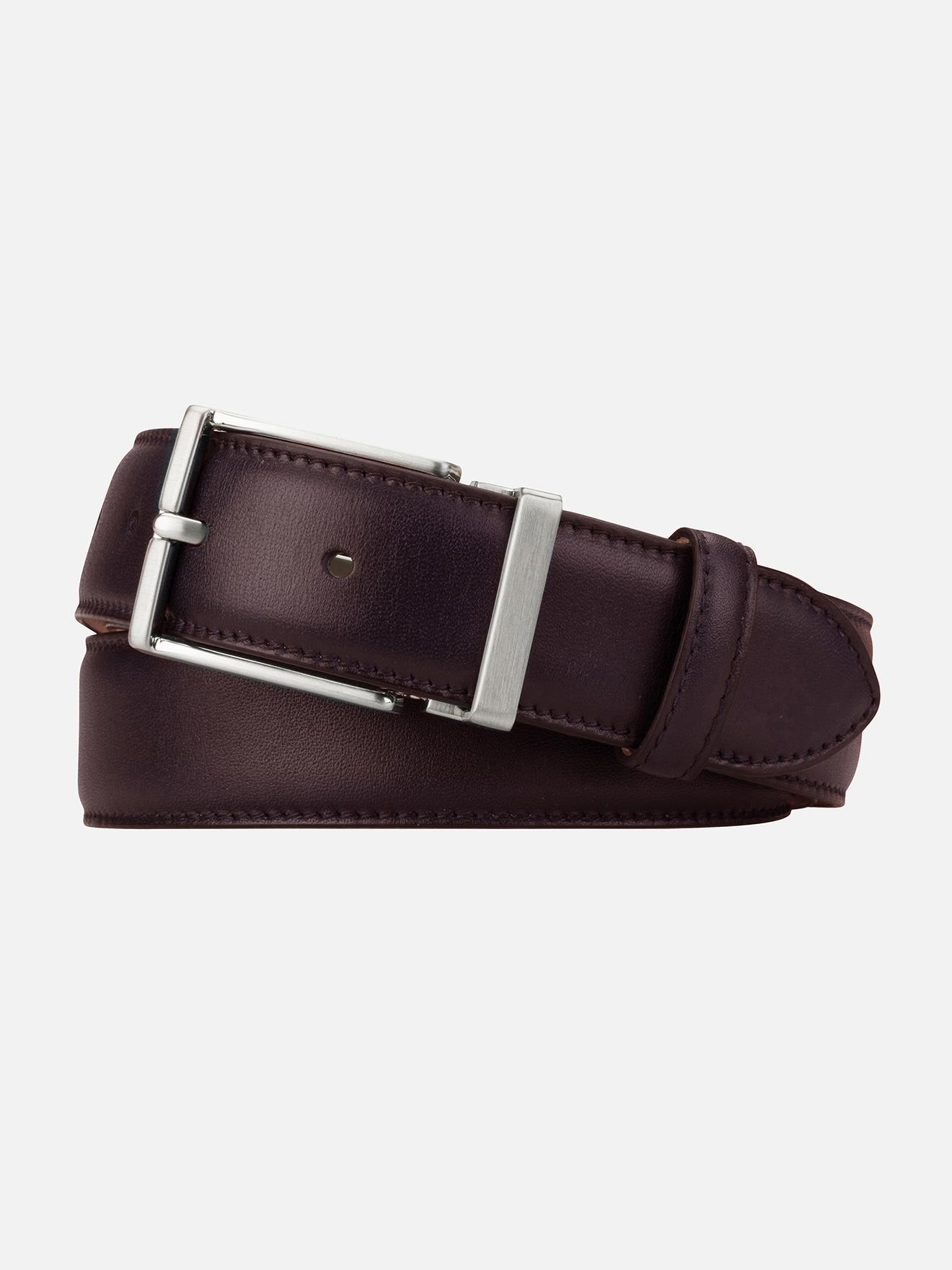 Ceinture en cuir bordeaux