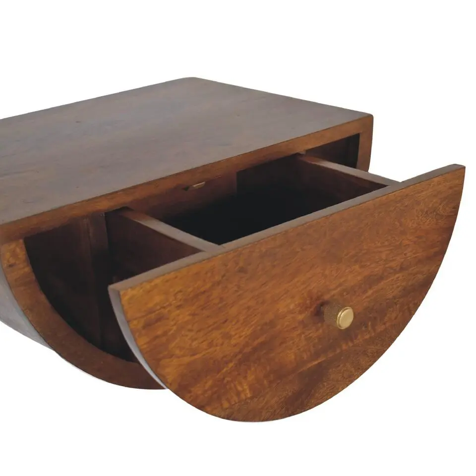Artisan Furniture Massief Houten Halve Maan Nachtkastje