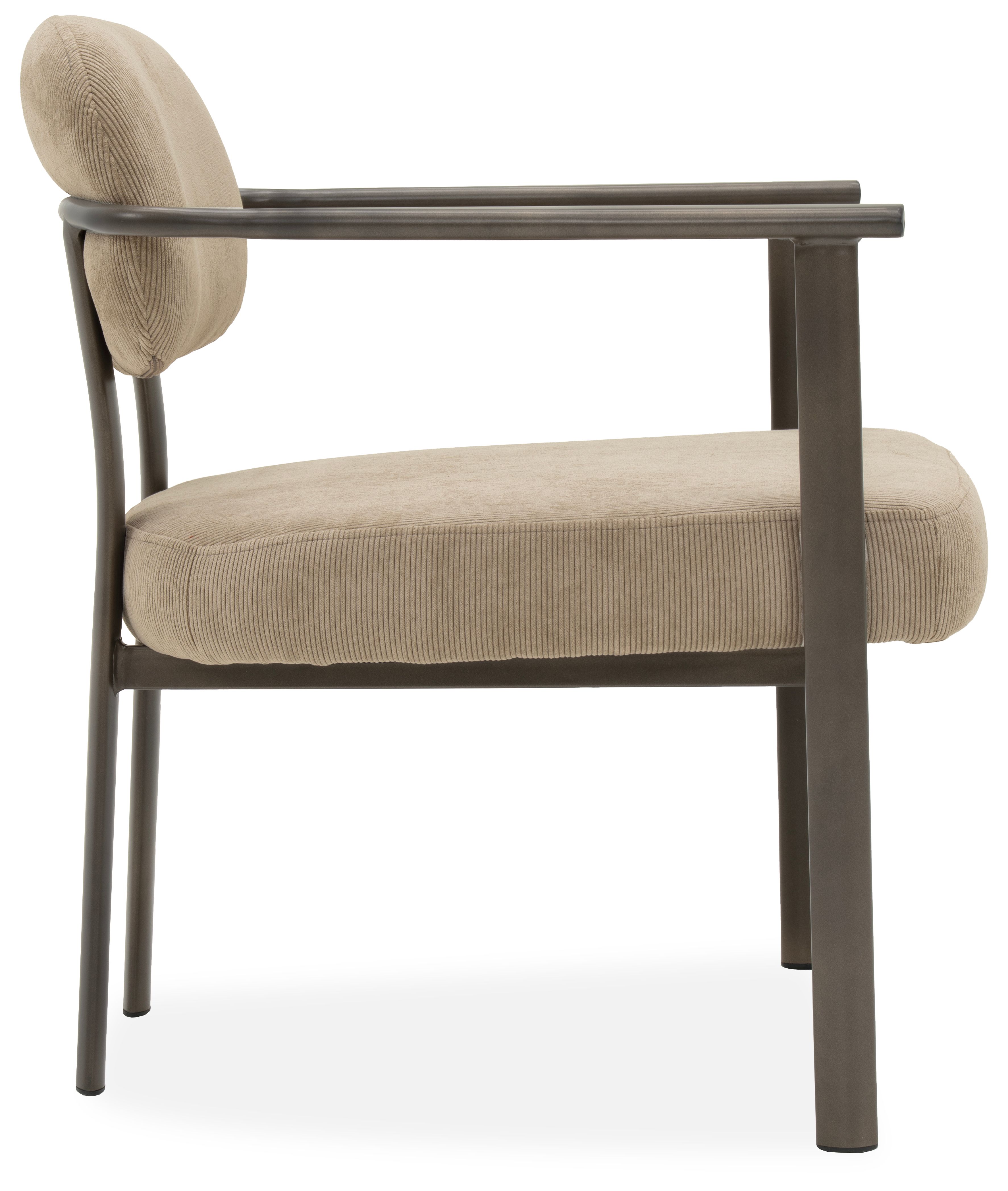 Fauteuil Wave Beige - Anodic Brown Indra B65 x D67 x H75 cm