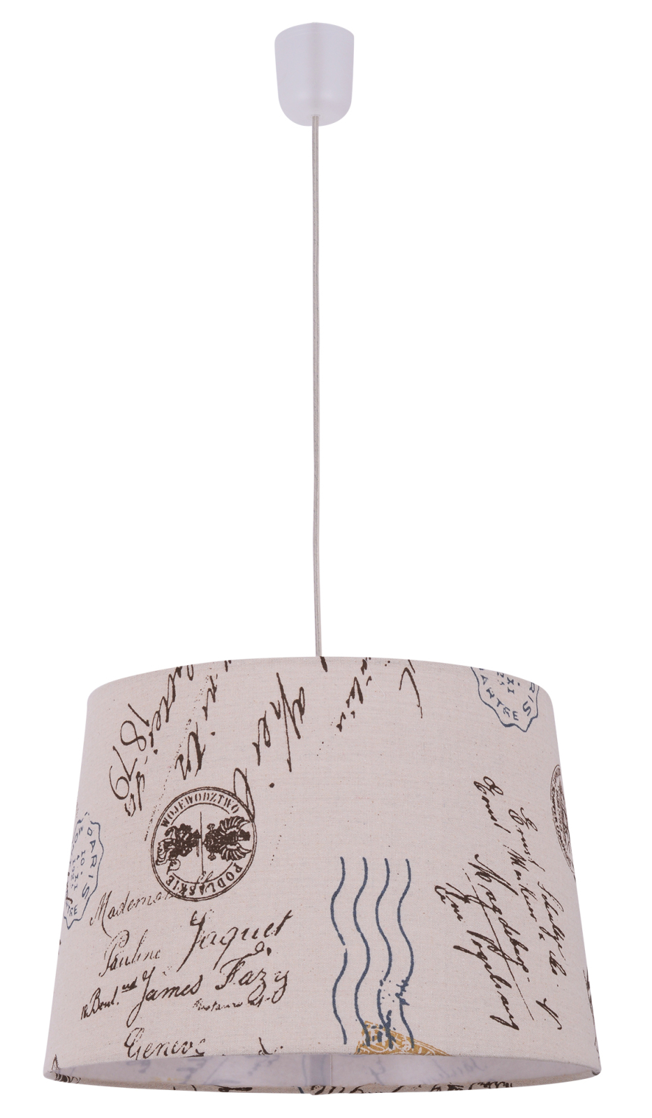 Pendelleuchte PRINT - braun - Stoff
