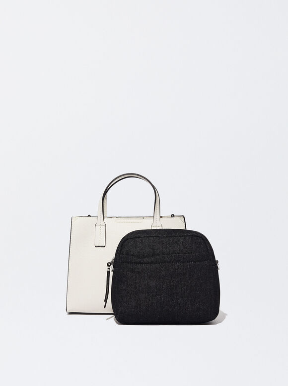 Sacola Tote com Bolsa Extra - Crua