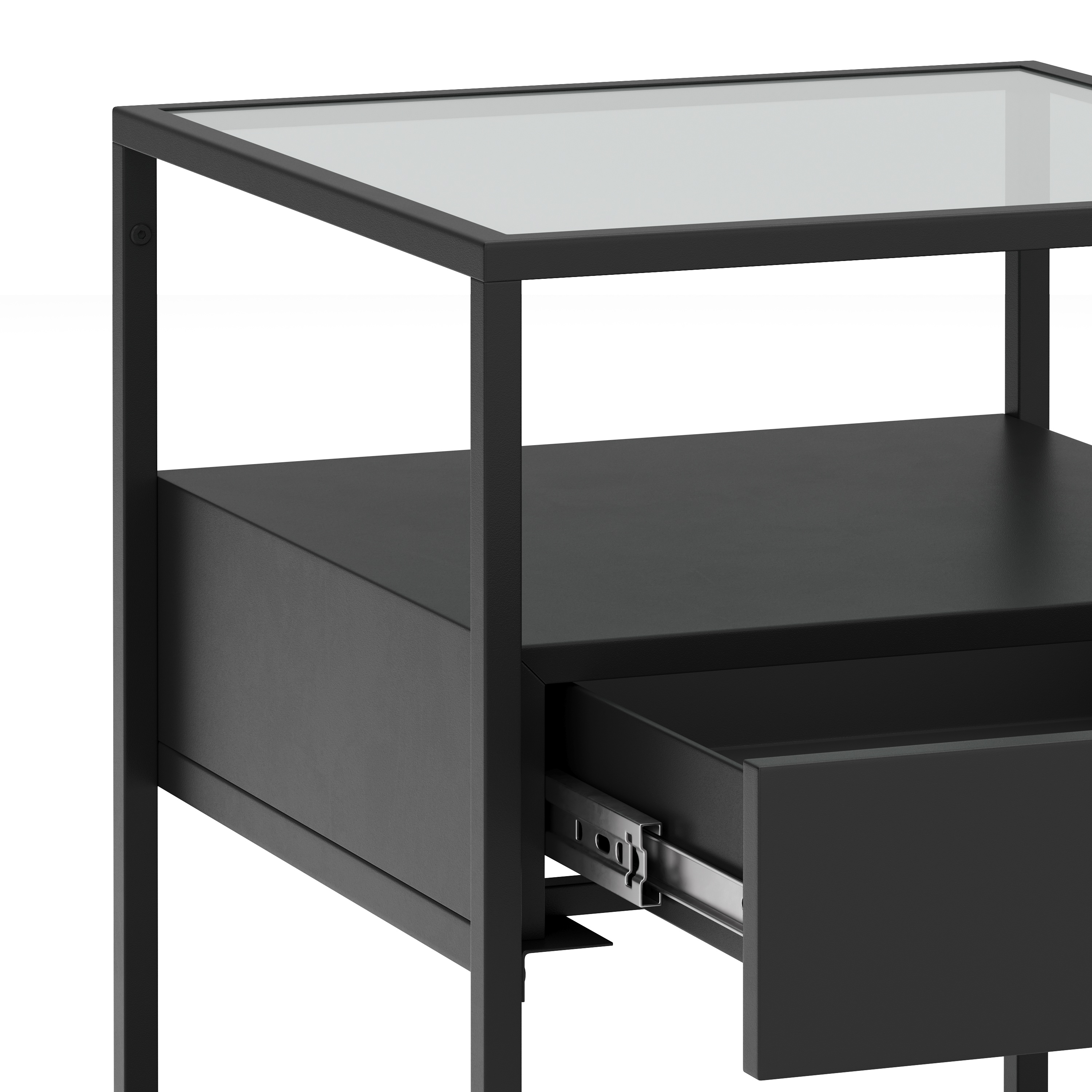 Nachttisch Metall NITE 40 x 51 cm schwarz