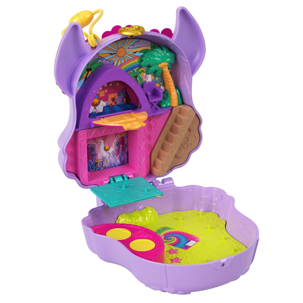 Polly Pocket Camp Abenteuer Lama Kompaktes Spielset